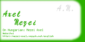axel mezei business card